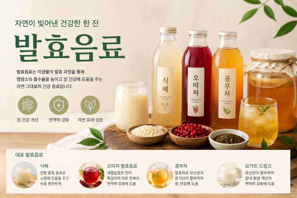 발효 음료 완전 정복 - 콤부차 케피어 막걸리 비교 발효음료
